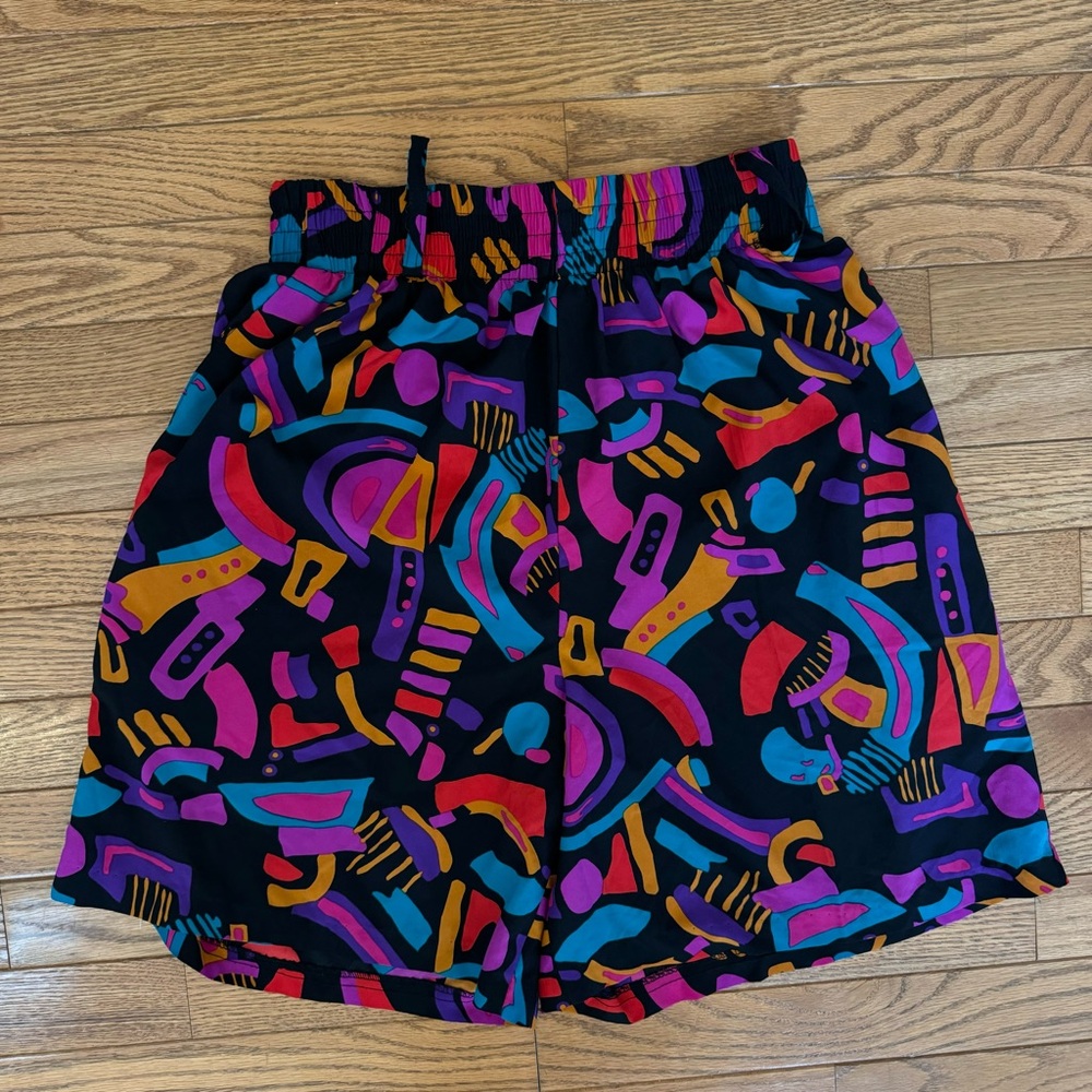 Vintage Colorful m.j.carroll Shorts with Abstract Design